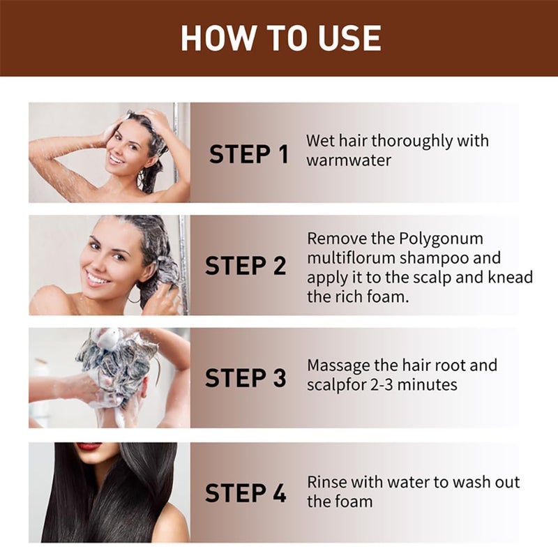 YURHERSU Polygonum Hair Shampoo Soap, Hair Prevents Hair Loss, Natural Hair Black, Nourishing Deeply Cleanses Hair Scalp, Black&Thick Hair for Girl Man Hair Care - Image 3